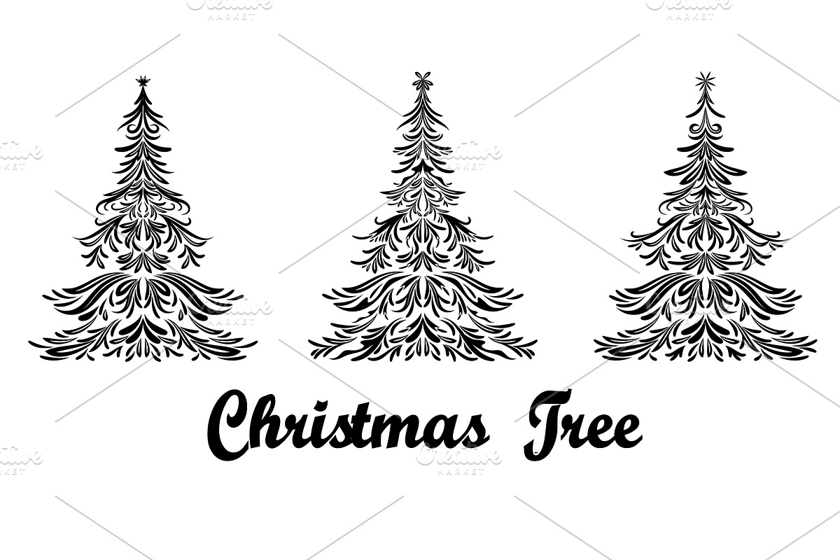 Set of Christmas Trees, an Object Graphic by Ok-sana