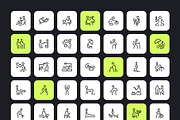 300 Fitness Icons, an Outline Icon by Prosymbols (Thumbnail 8 of 9)