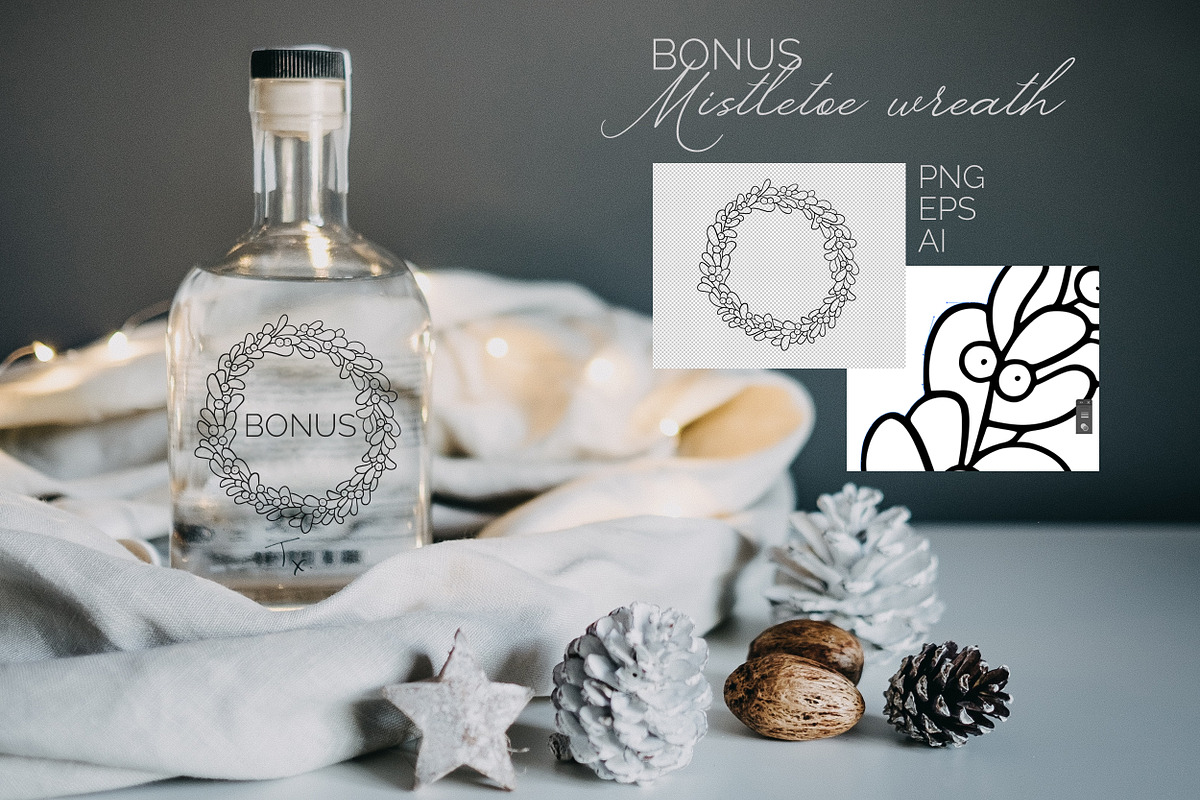 Mistletoe Kiss. Christmas font, a Handwritten Font by AnMark (Photo 7 of 9)