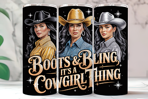 Boots & Bling 20oz Tumbler Wrap
