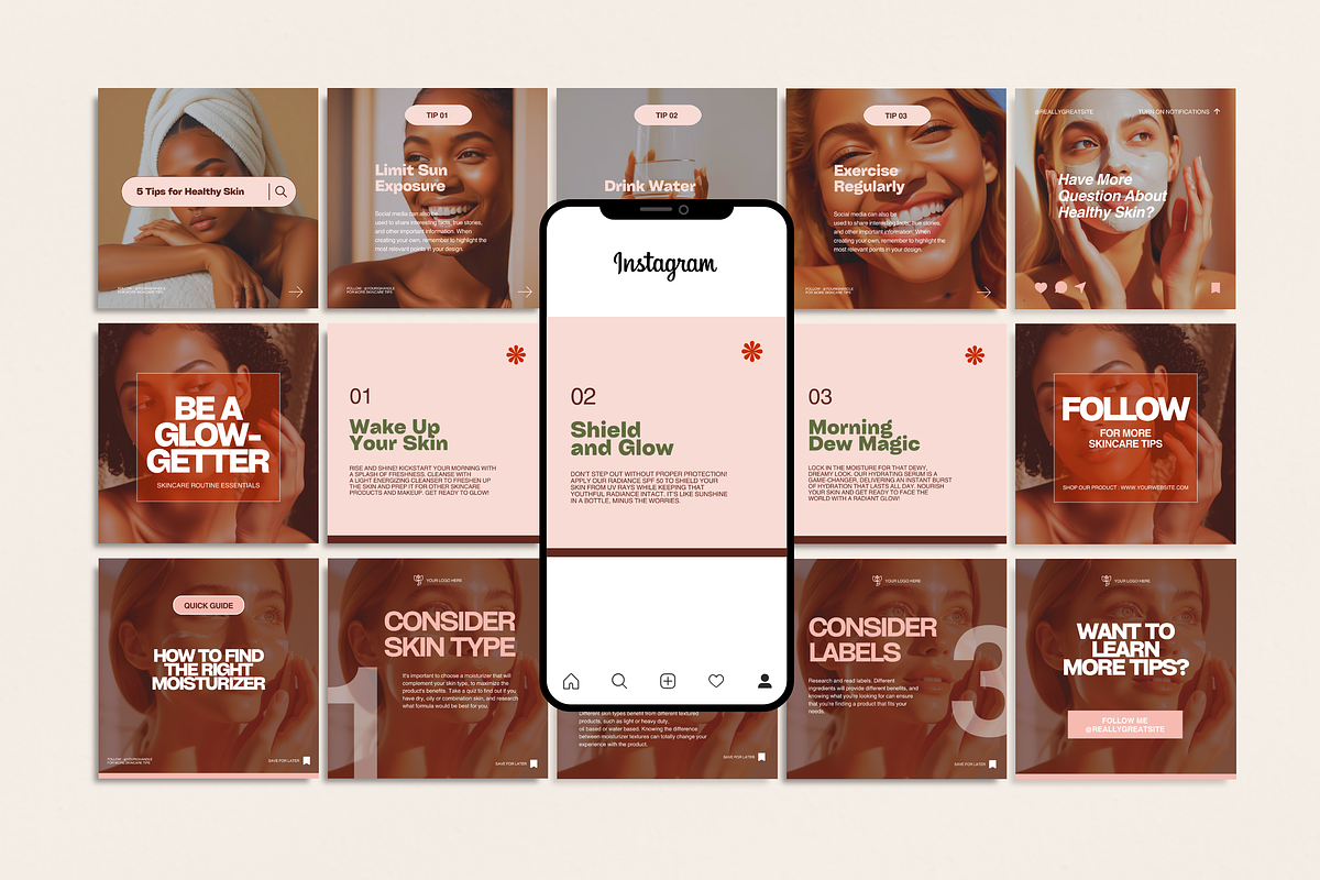 Skincare coach - Instagram Templates, a Social Media Template by My Template Studio (Photo 15 of 25)