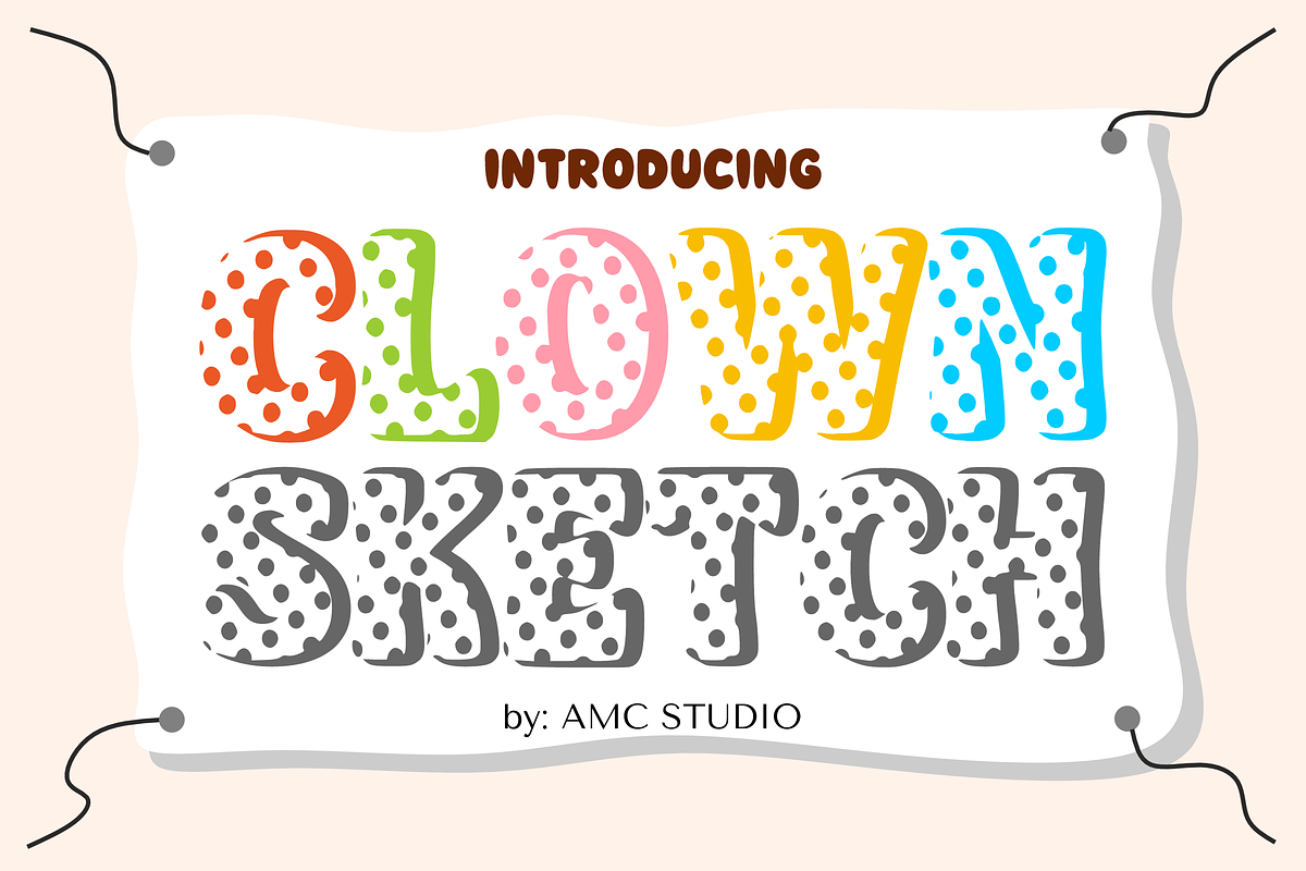 Clown Sketch - Clown Font Types, a Font by KiddoGlyphs Studio (Photo 1 of 3)