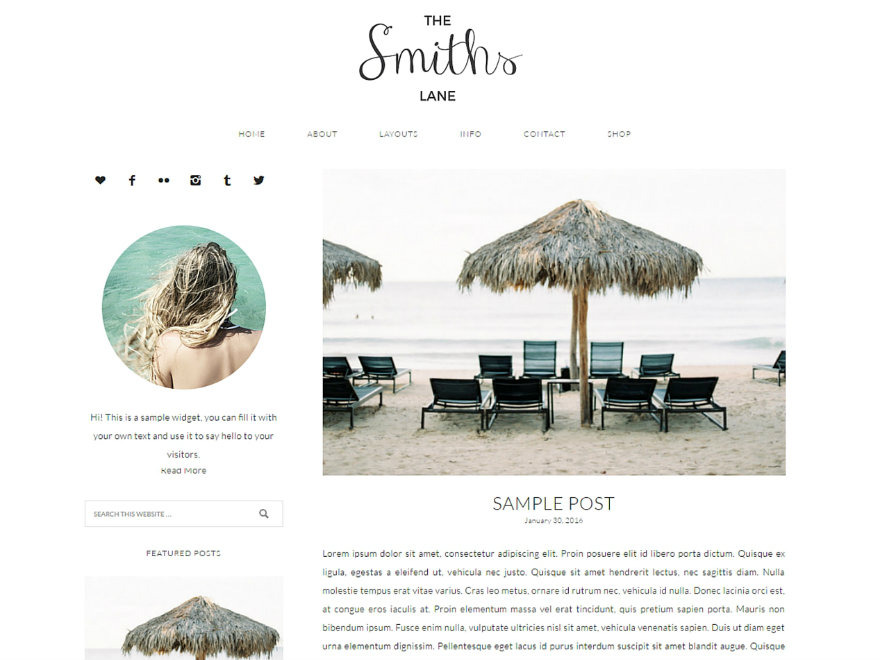 The Smiths Wordpress Theme by Bites To Brand  Creative Market
