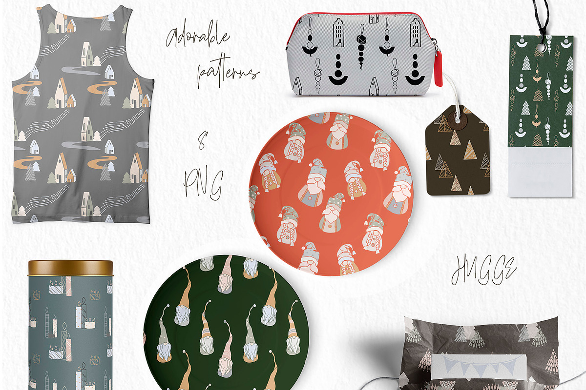 Boho Scandi Christmas CLIPART, a Decorative Illustration by ArtOLB (Photo 6 of 8)