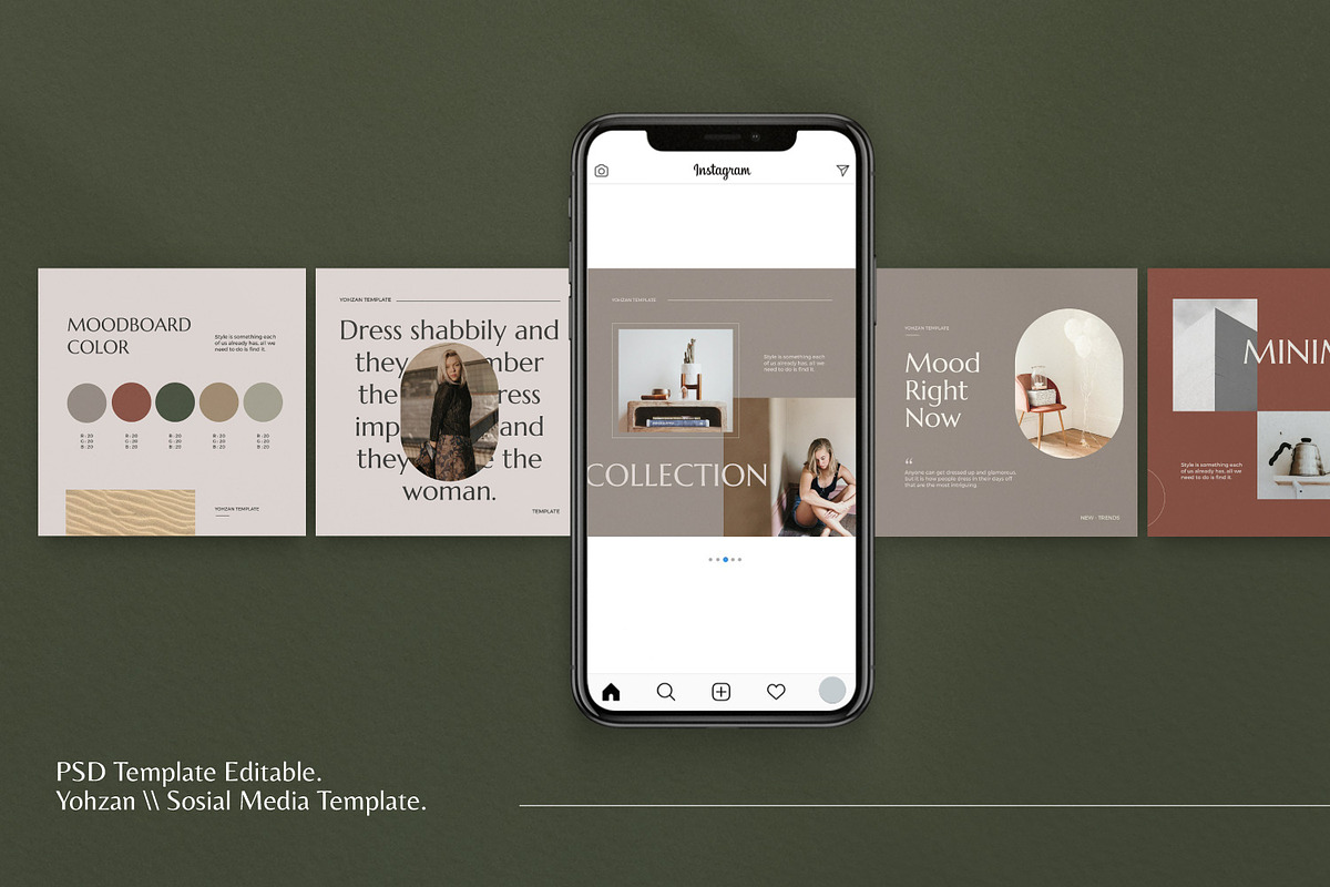 Yohzan Instagram Post & Story Brand, a Social Media Template by Dirtytemp Studio (Photo 6 of 10)