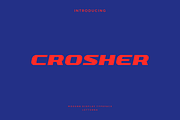Crosher - Modern Sport Typeface, a Sans Serif Font by Letterna (Thumbnail 1 of 4)