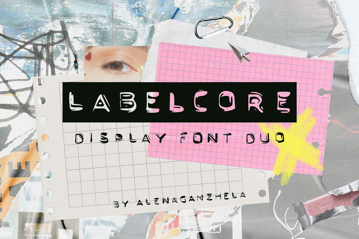 LABELCORE - display font duo, a Sans Serif Font by alenaganzhela (Photo 1 of 8)