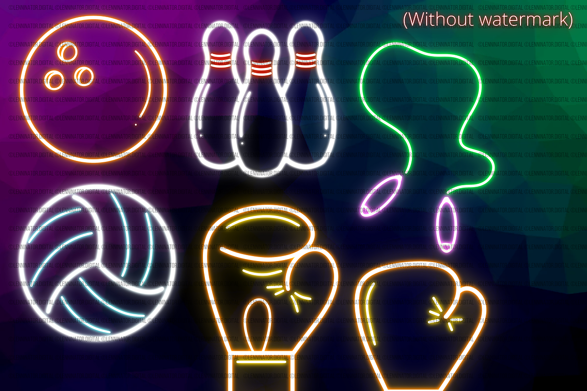 Neon Sports Clipart PNG, a Sport Illustration by Lenninator Digital (Photo 4 of 6)