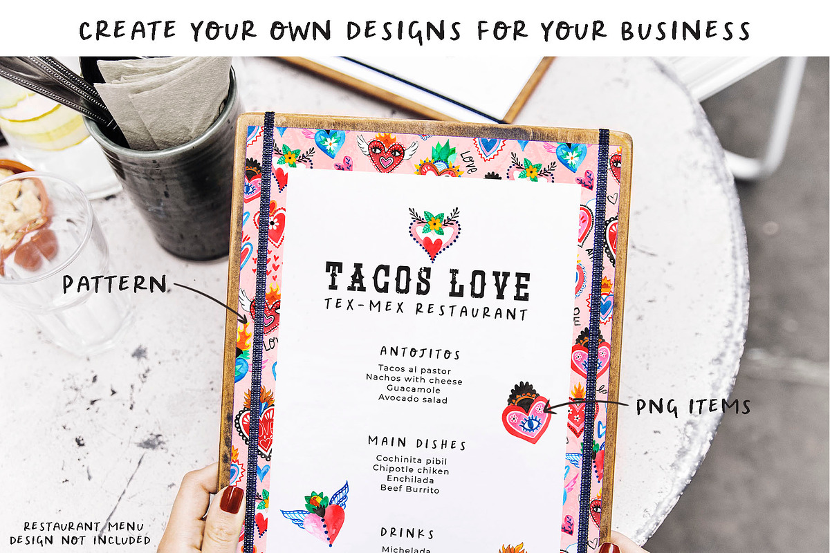 Mexican Hearts Hand-painted, an Object Illustration by Laura Camoe (Photo 4 of 7)