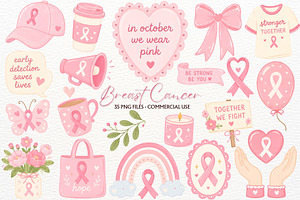 Breast Cancer Awareness Clipart Bow, a Seasonal Illustration by SugarCloudStudioArt