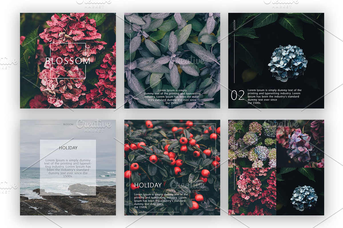 Lifestyle Social Pack / Kit 2, a Social Media Template by Blossom (Photo 2 of 6)