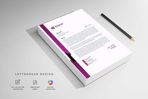 Letterhead design, a Stationery Template by mdmijanur0187