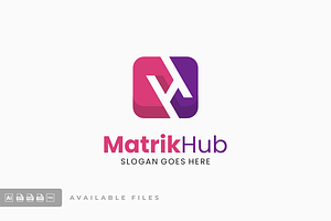 Letter M and H Gradient Colorful Log, a Branding & Logo Template by ivan_artnivora