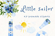 Little sailor nursery clipart, an Animal Illustration by heyiamalice (Thumbnail 4 of 12)