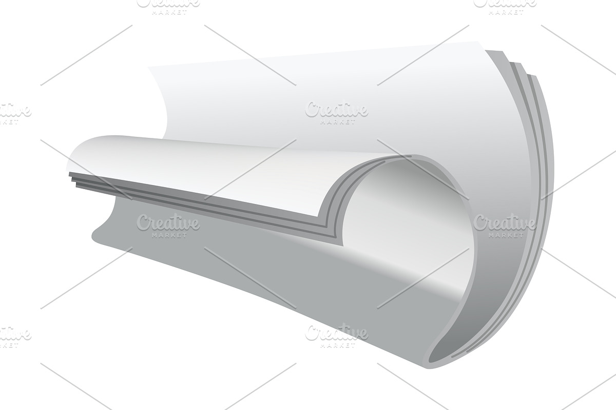 Folded newspaper. Modern news, a Finance Illustration by the8monkey