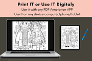 Valentine's Day Coloring Book Kids, a Seasonal Illustration by LA Design (Thumbnail 10 of 10)