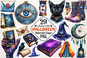 Halloween Mystical Witch Clipart, an Illustration by RobertsArt (Thumbnail 1 of 7)