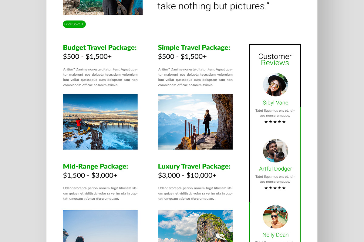 Travel Landing Page, a Landing Page Template by CreativeShaper (Photo 5 of 6)
