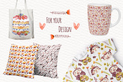 Watercolor sweets and flowers, a Food Illustration by talloshau's illustrations (Thumbnail 7 of 8)