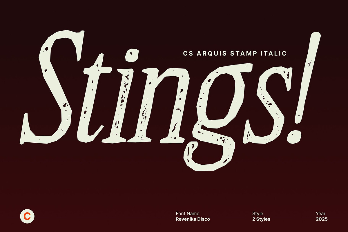 CS Arquis Stamp, a Serif Font by Craft Supply Co. (Photo 3 of 8)