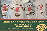 Christmas Santa Hat Vintage Cartoon, an Illustration by vectstudio (Thumbnail 1 of 5)