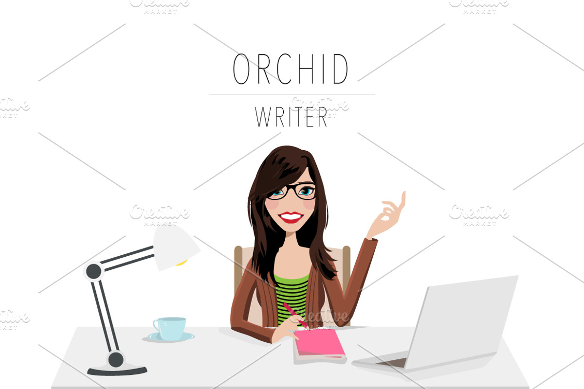 Writer / Blogger Portrait Creator, a Person Illustration by Lauren Lesley Studio (Photo 21 of 33)