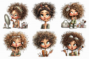 Makeup girl clipart, an Illustration by Libby Wishes (Thumbnail 6 of 7)