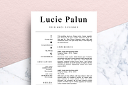 Modern CV (MS Word) | Lucie, a Resume Template by Priiiiiiiiiiiiiint ! (Thumbnail 1 of 2)