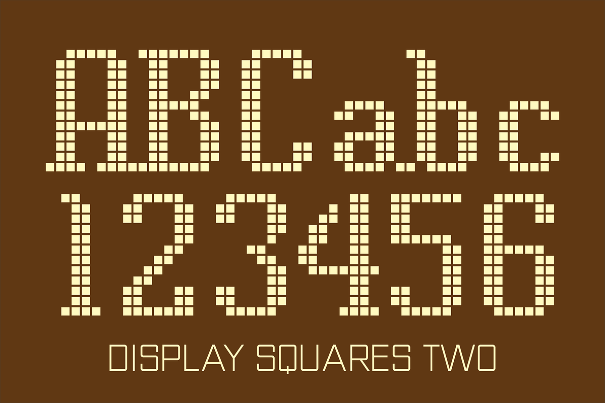 Display Dots & Squares Fonts, a Font by GG Design (Photo 13 of 13)