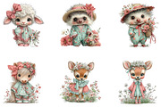 Coquette Animals Clipart Set, a Seasonal Illustration by CreationArt (Thumbnail 5 of 5)