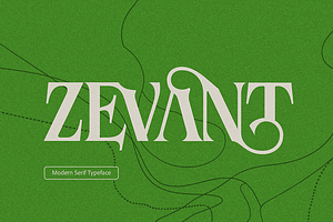 Zevant - Serif Font, a Serif Font by Grontype