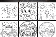 Space Adventure Coloring Pages Kids, a Technology Illustration by LA Design (Thumbnail 4 of 10)