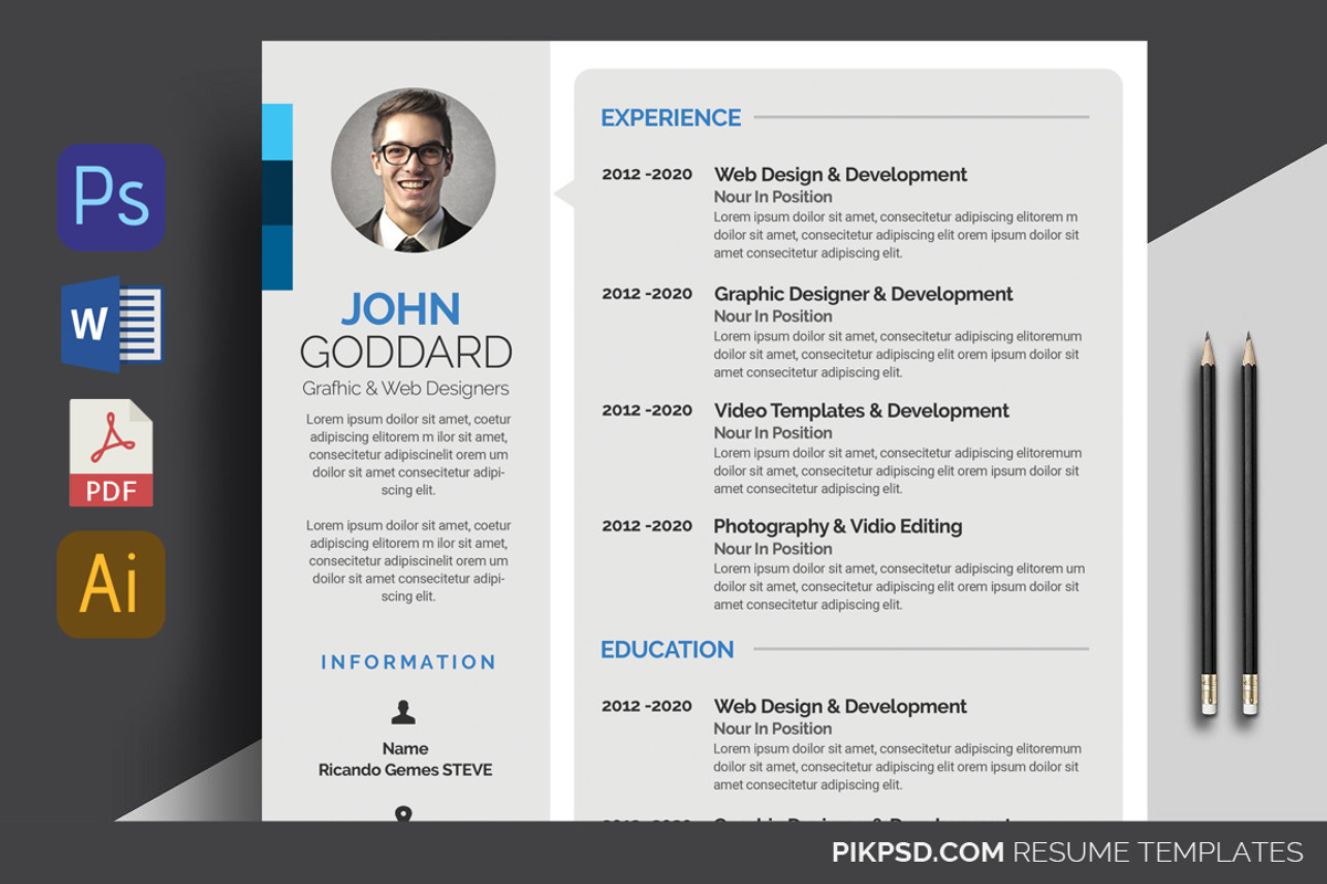 Resume CV, a Resume Template by graphicforest (Photo 4 of 5)