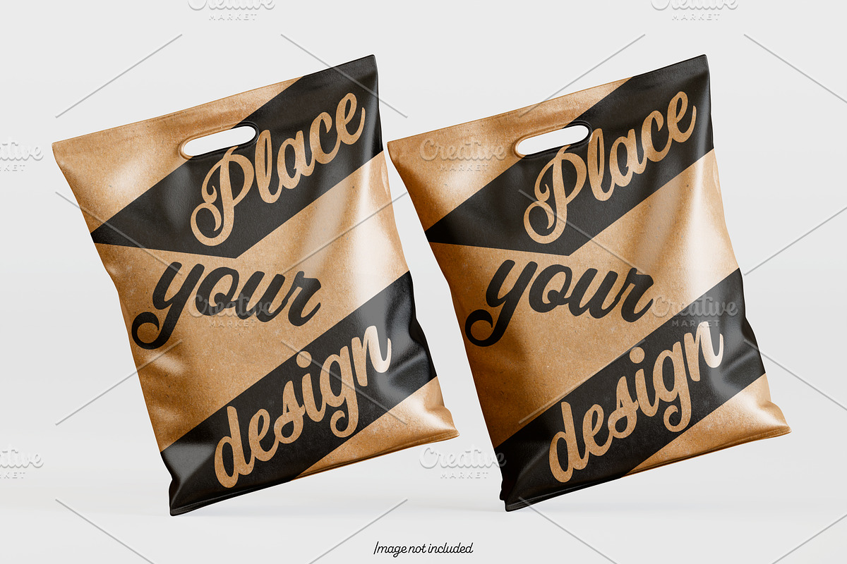 Paper bag brown color mockup bundles, a Packaging Mockup by Ambo Ampeng (Photo 14 of 32)