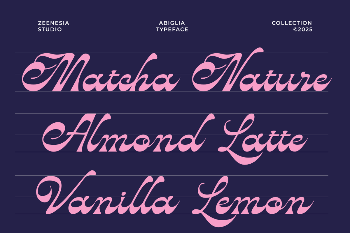 Abiglia, a Script Font by zeenesia (Photo 10 of 17)