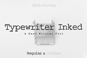 Typewriter Inked Handwritten Font, a Sans Serif Font by Creativetacos (Thumbnail 1 of 8)