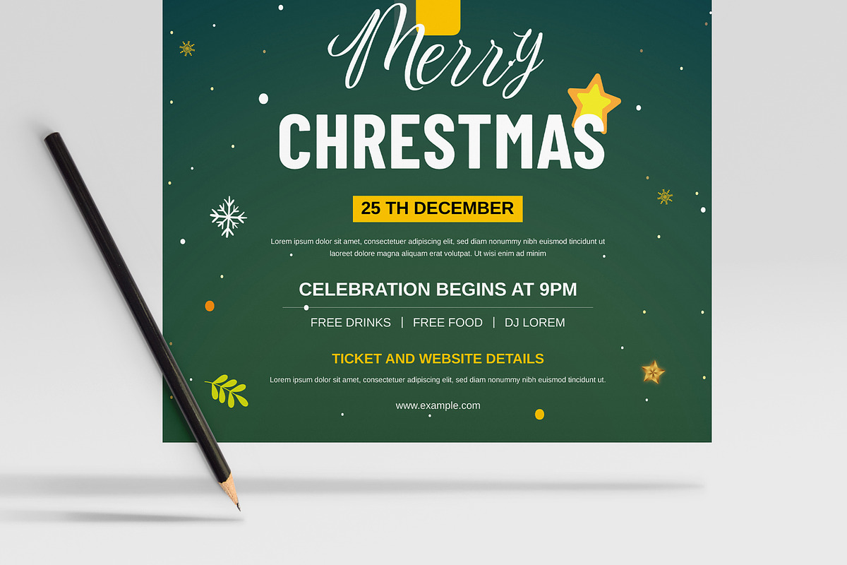 Christmas Flyer Layout, a Flyer Template by MightyDesign (Photo 5 of 8)