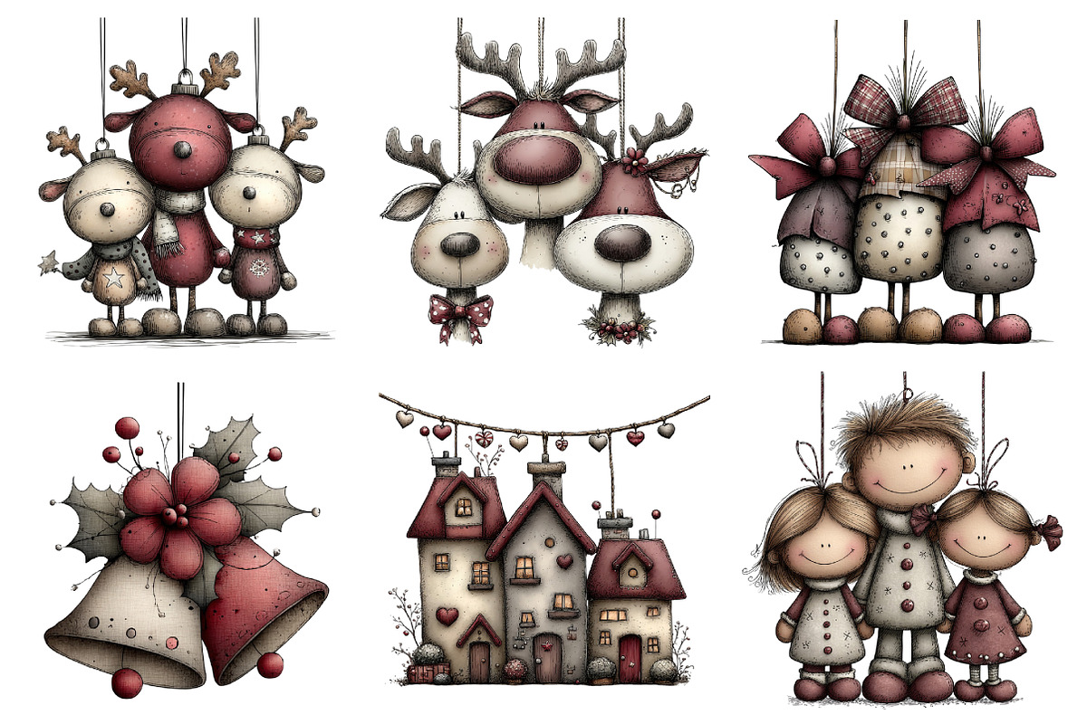 Hanging Christmas Decoration Bundle, an Illustration by Daily.Designs (Photo 4 of 5)