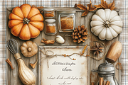 Autumn Spice Recipe Card, a Background Graphic by Printable Treasure (Thumbnail 7 of 8)