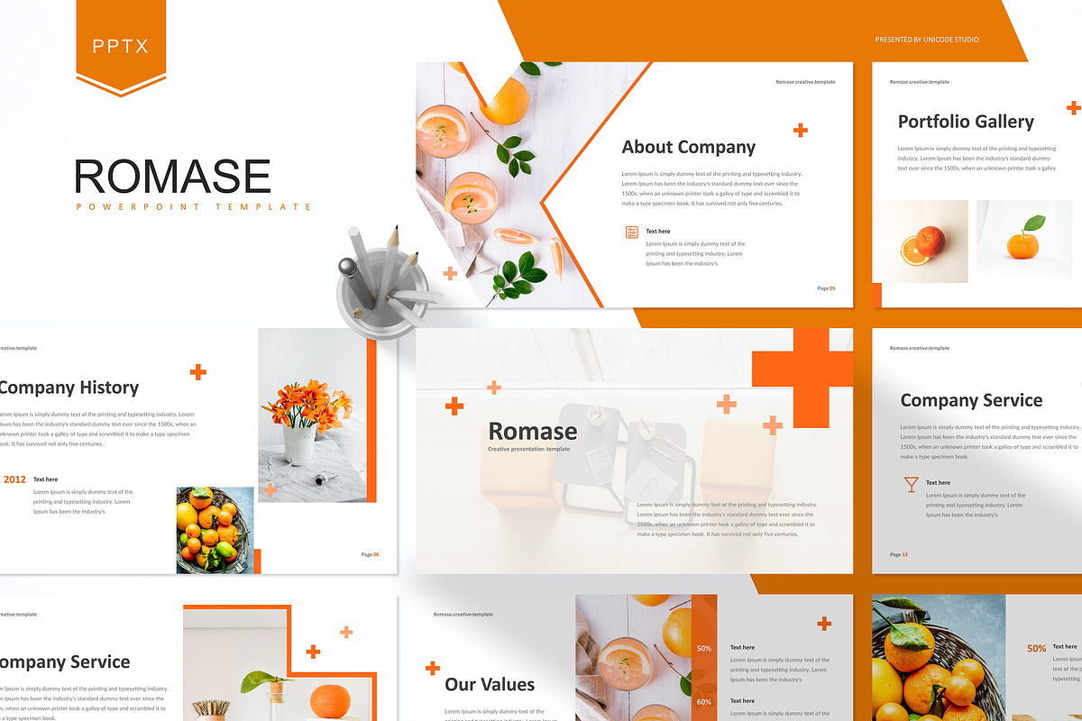 Romase - Powerpoint Template, a Presentation Template by UnicodeID