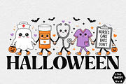 Nurses Care Bats Don't Halloween PNG, a Seasonal Illustration by DreamCafeArt (Thumbnail 1 of 7)
