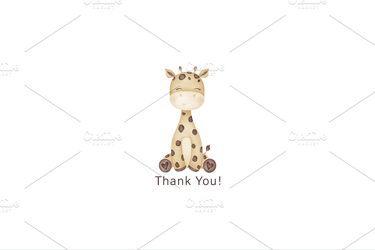 Cute animals birthday party clipart, an Illustration by TanyaArtsDesign (Photo 3 of 3)