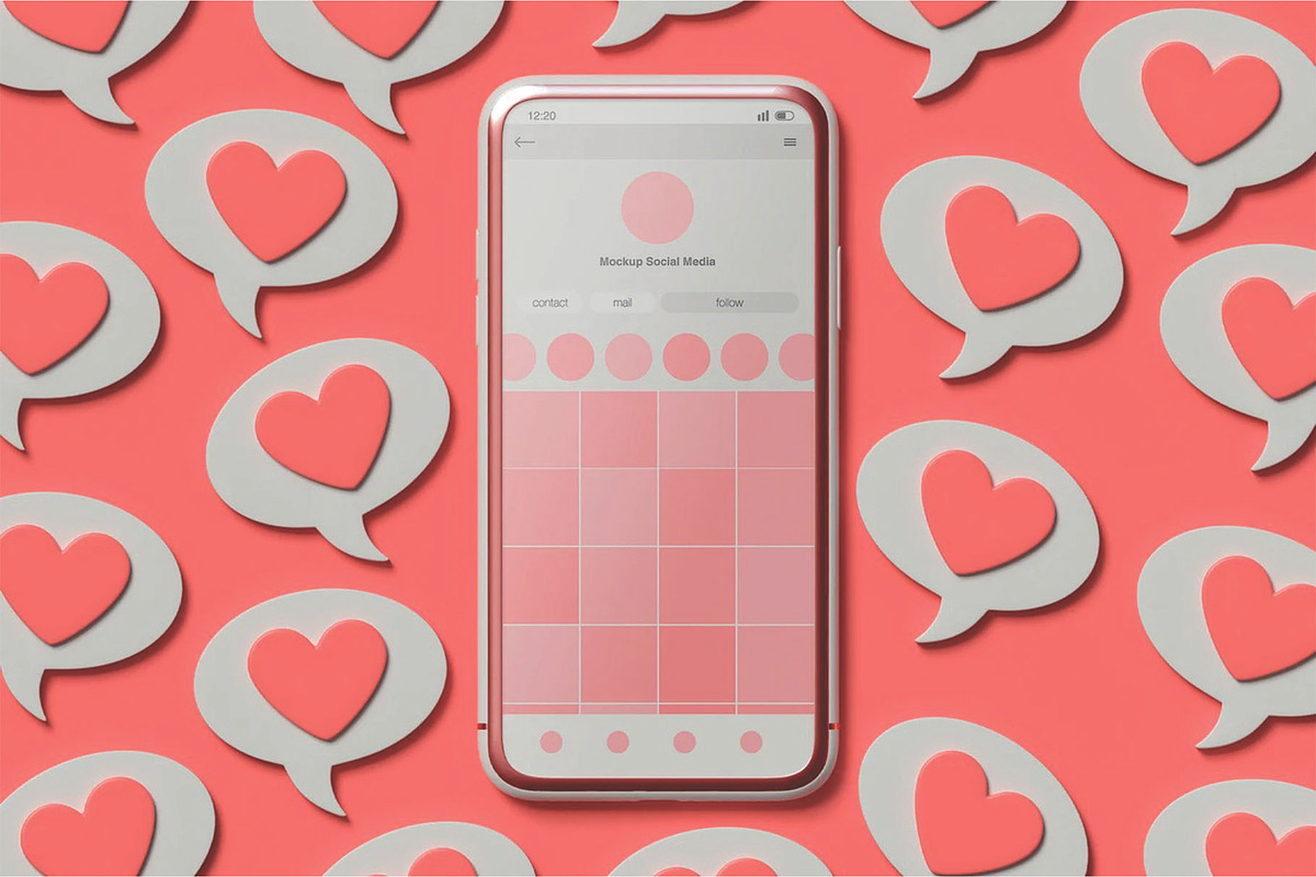 Smartphone Screen Mockup, an iPhone Mockup by skybluecreative (Photo 1 of 3)