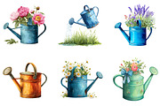 Watercolor Watering Can Clipart, an Illustration by Designking (Thumbnail 5 of 5)