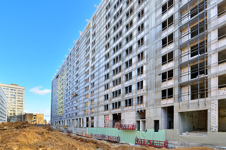 Building under construction stock photo containing construction and, an Industrial Photo by FedotovAnatoly