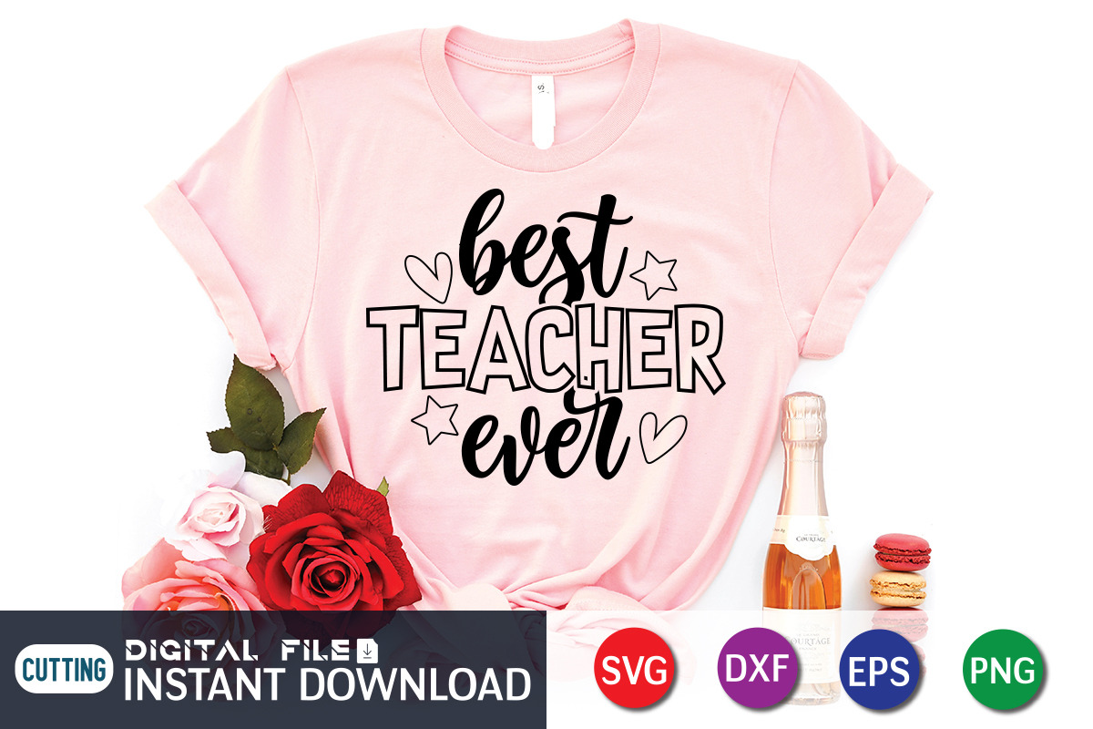 Best Teacher Ever SVG, an Education Illustration by FunnySVGCrafts (Photo 2 of 3)