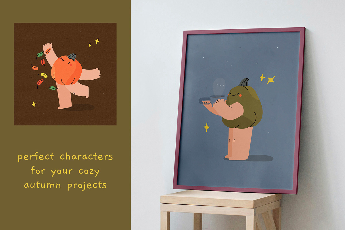 Pumpkin Season Pattern + Characters, a Pattern Graphic by iliveinoctober (Photo 8 of 11)