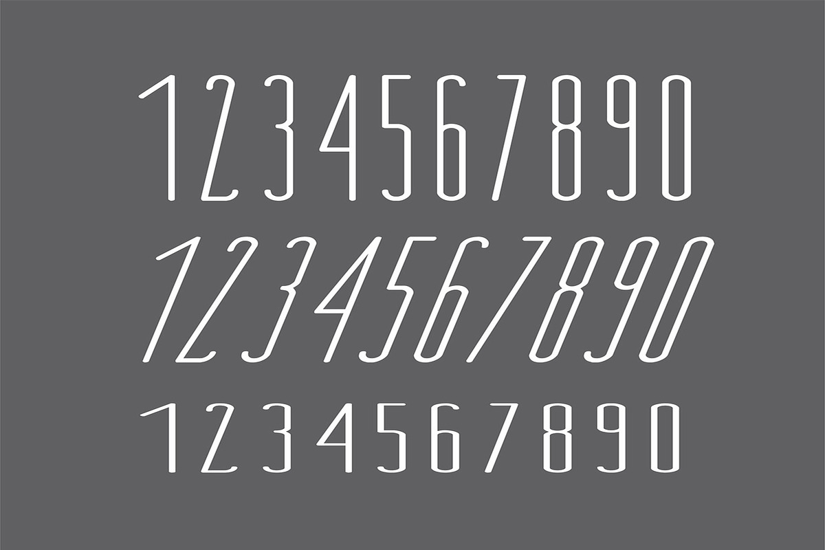 Oliver - modern font - three version preview 4