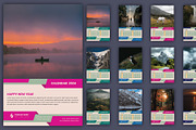 12 Pages Modern Wall Calendar 2024, a Stationery Template by Annudesign (Thumbnail 9 of 9)
