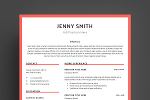 Resume Template Word Modern Clean CV